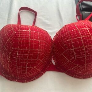 Red and Gold Women's Bra Victoria Secret 38DD